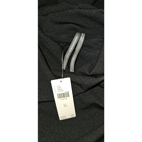 New Anthropologie The Maya Ruched Cowl-Neck Dress $160 X-SMALL XS Black - Picture 7 of 7